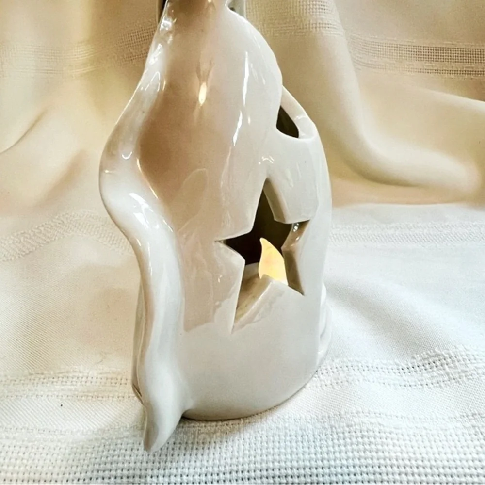 Nativity Tea‎ Candle Votive Holder EUC